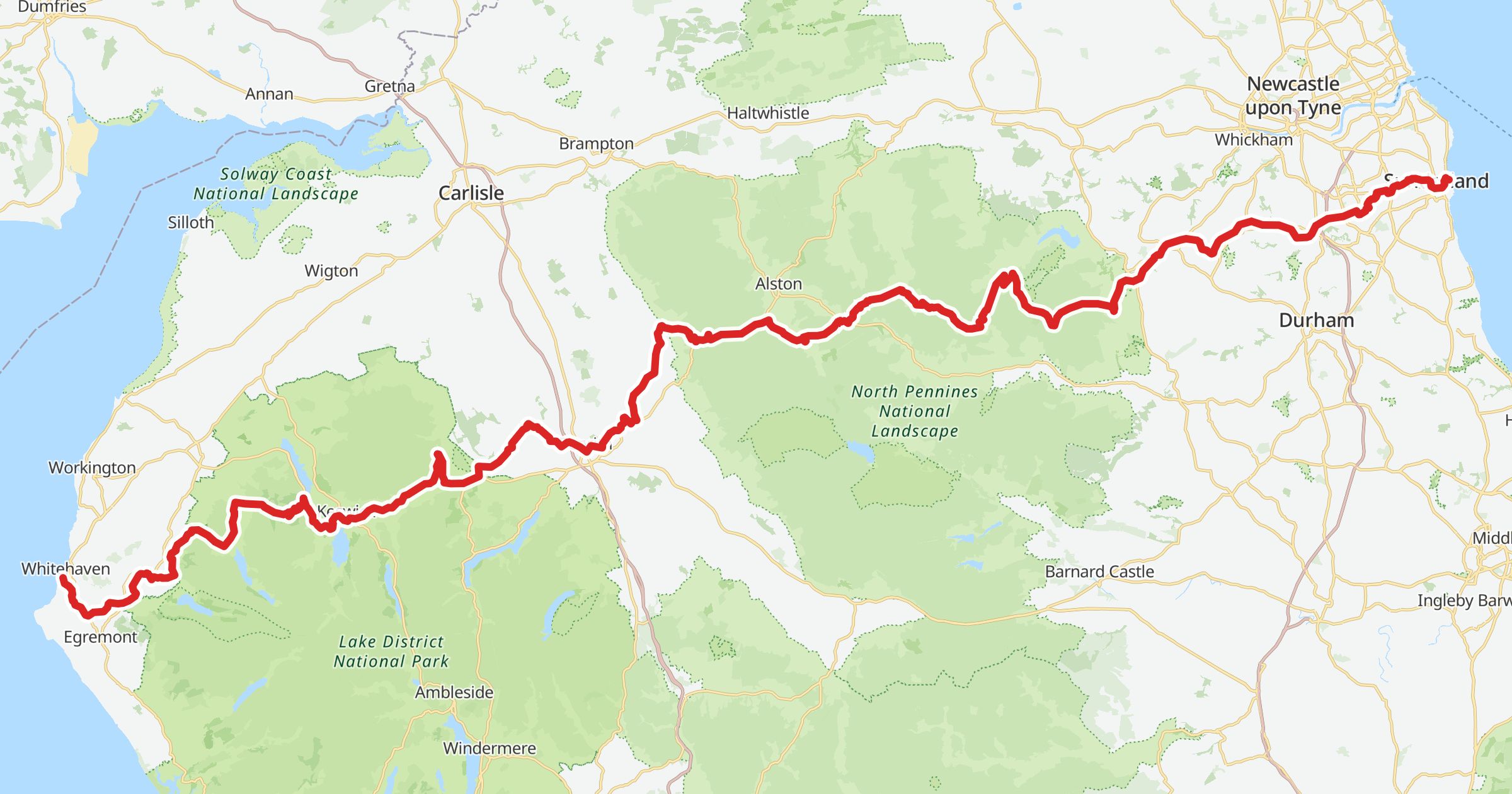 C2c Map Rework C2C / Sea to Sea Route | VeloPlanner